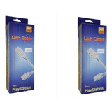 Kit Com 2 Cabos Link Para Ps1 Novo A Pronta Entrega