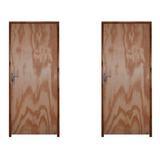Kit Com 2 Kits Porta De Madeira 210x70cm Batente 9cm Chwt