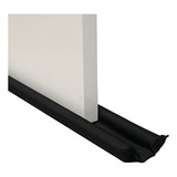Kit Com 2 Pçs Veda Porta Rolinho Impermeável Tamanhos Cor 80cm - Preto Liso