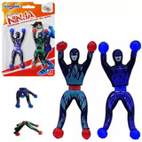 Kit Com 24 Boneco Ninjas Escaladores Gruda Parede