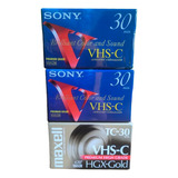 Kit Com 3 Fitas Vhs-c 30/90 Minutos - Virgens Lacradas
