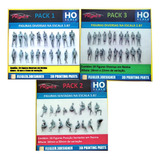 Kit Com 3 Packs Figuras Humanas Na Escala 1:87 Ho