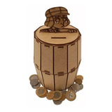 Kit Com 30 Barril Do Chaves Cofre Em Mdf Cru 15 Cm