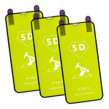 Kit Com 3x Películas De Gel 5d Flexível Para iPhone XR / 11