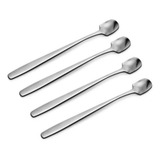 Kit Com 4 Colher Para Café Inoxidavel Prata Mimo Style 15cm Cabo Inox