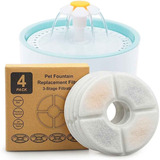 Kit Com 4 Filtros Refil Marca Lorben Para Bebedouro De Gato E Cão - Filtra E Purifica A Água, Garantindo Saúde Do Pet