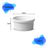 Kit Com 48 Ramekin Porcelana Branca 40ml Hotel Restaurante Cor Branco Liso