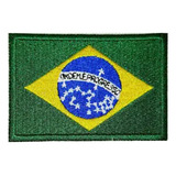 Kit Com 5 Patch Bandeira Bordado Ou Borracha Velcro Adesivo