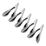 Kit Com 5 Peças Pegador De Pão Francês Buffet Salada Inox