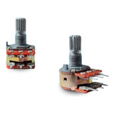 Kit Com 5 Potenciômetro Duplo A20k 16mm Log Envio Já Novo