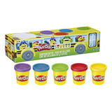Kit Com 5 Potes De Massinha Play-doh Pre-escolar Hasbro