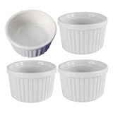 Kit Com 5 Potes Para Molho Ramequim 77ml Em Porcelana