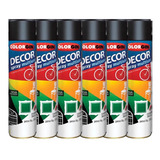 Kit Com 6un Tinta Spray Decor Cor Preto Fosco - Colorgin