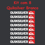 Kit Com 8 Adesivos Quiksilver Roda De Liga 30x3,5cm + Brinde
