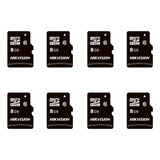 Kit Com 8 Cartão De Memória Hikvision, 8gb, Microsd Hs-tf-c1