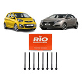Kit Com 8 Parafuso Cabeçote Hb20 Picanto 1.0 12v 3 Cilindros