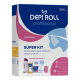 Kit Com Aquecedor Folha Depilatória E Cera Quente Depiroll