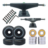 Kit Com Roda 53 Mm Truck Rolamento Abc 11 Parafuso Base 