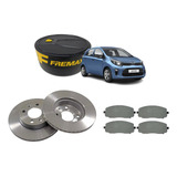 Kit Combo Disco + Pastilha Freio Dianteiro Picanto 06/...