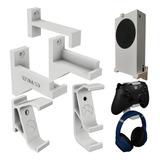 Kit Compatível P/ Xbox Série S 3 Controle 1 Fone E Console