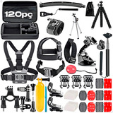 Kit Completo 120 Peças Para Gopro: Acessórios Compatíveis Com Hero 9, 10, 11, 12 E Max 360 - Máxima Versatilidade Para Capturar Suas Aventuras Com Alta Qualidade