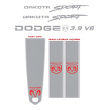 Kit Completo Adesivos Compatível Dodge Dakota Sport 3.9 V6