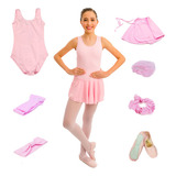 Kit Completo Ballet Infantil Balé 7 Peças C/ Sapatilha