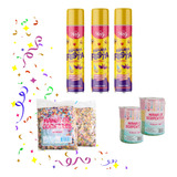 Kit Completo Carnaval 3 Espuminhas + Confetes E Serpentinas