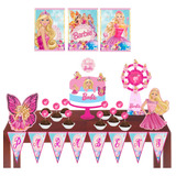 Kit Completo Decoração Festa Em Casa Barbie Monta Facil Top 