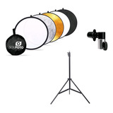 Kit Completo Rebatedor Para Foto 60cm 5x1, Suporte E Tripé