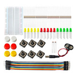 Kit Componentes P/arduino - Resistor, Led, Botão,protoboard
