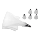 Kit Confeiteiro Saco Decorador Bolo E 6 Bicos Inox Decoração