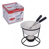 Kit Conjunto Fondue Panela Aparelho Cerâmica Antiaderente