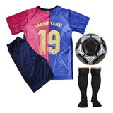 Kit Conjunto Futebol Infantil Jogo Time Europa + Meia + Bola