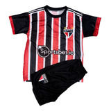 Kit Conjunto Infantil São Paulo Vermelho2024