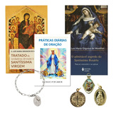 Kit Consagração Total Tratado Da Verdadeira Devoção A Santíssima Virgem + Livro Admirável Segredo Do Rosário Cadeia De Consagração Orações Diárias Ave Maria Puríssima Sem Pecado Concebida