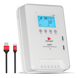 Kit Controlador De Carga Solar 40a Lcd Mppt 12v-550w 24v-1100w Com Detecção Automática Tripla Proteção 2 Saídas Usb Para Painéis Solares De 12v Ou 24v Chip Master Acompanha Cabo Type-c Brinde