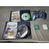 Kit Controle Ps1 + 2 Memory Cards + 2 Games Dragon Quest