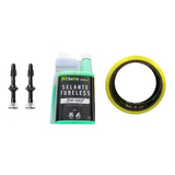 Kit Conversão Tubeless Bicicleta 1 Litro + Fita E Valvulas