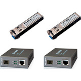 Kit Conversor Fibra Ótica Mc220l + Gbic Sm321a +sm321b