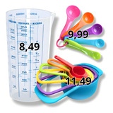 Kit Copo Medidor Colheres Medidoras Xícaras Medidas Receitas
