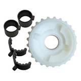 Kit Coroa Nylon Z25 Buchas Do Eixo Do Motor Kdz Garen Seg Cor Branco
