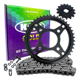 Kit Coroa Pinhão E Corrente Honda Cg 150 Titan Kmc Aço1045
