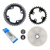 Kit Coroa Shimano Slx/deore 40/28 Cassete 11-42 Corrent 10v 