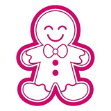 Kit Cortador Carimbo Boneco Natalino Gingerbread