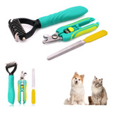 Kit Cortador De Unha Pet Alicate Pet Tesoura 3 Peças