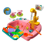 Kit Cozinha Pia Infantil De Brinquedo Completa Sai Água