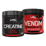 Kit Creatina Pura 300g Sem Sabor + Pré-treino Venom Sabor Frutas Vermelhas - Dark Lab