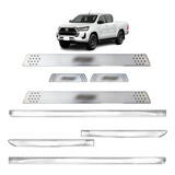 Kit Cromado Friso X-treme Soleira Da Porta Hilux 2019 2020