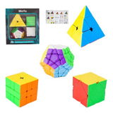 Kit Cubo Mágico Especial Megaminx Pyraminx Square-1 Skewb Cor Da Estrutura Stickerless